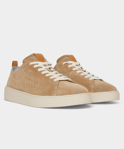 Todd Snyder Porto Suede Court Sneaker in Sand Sand