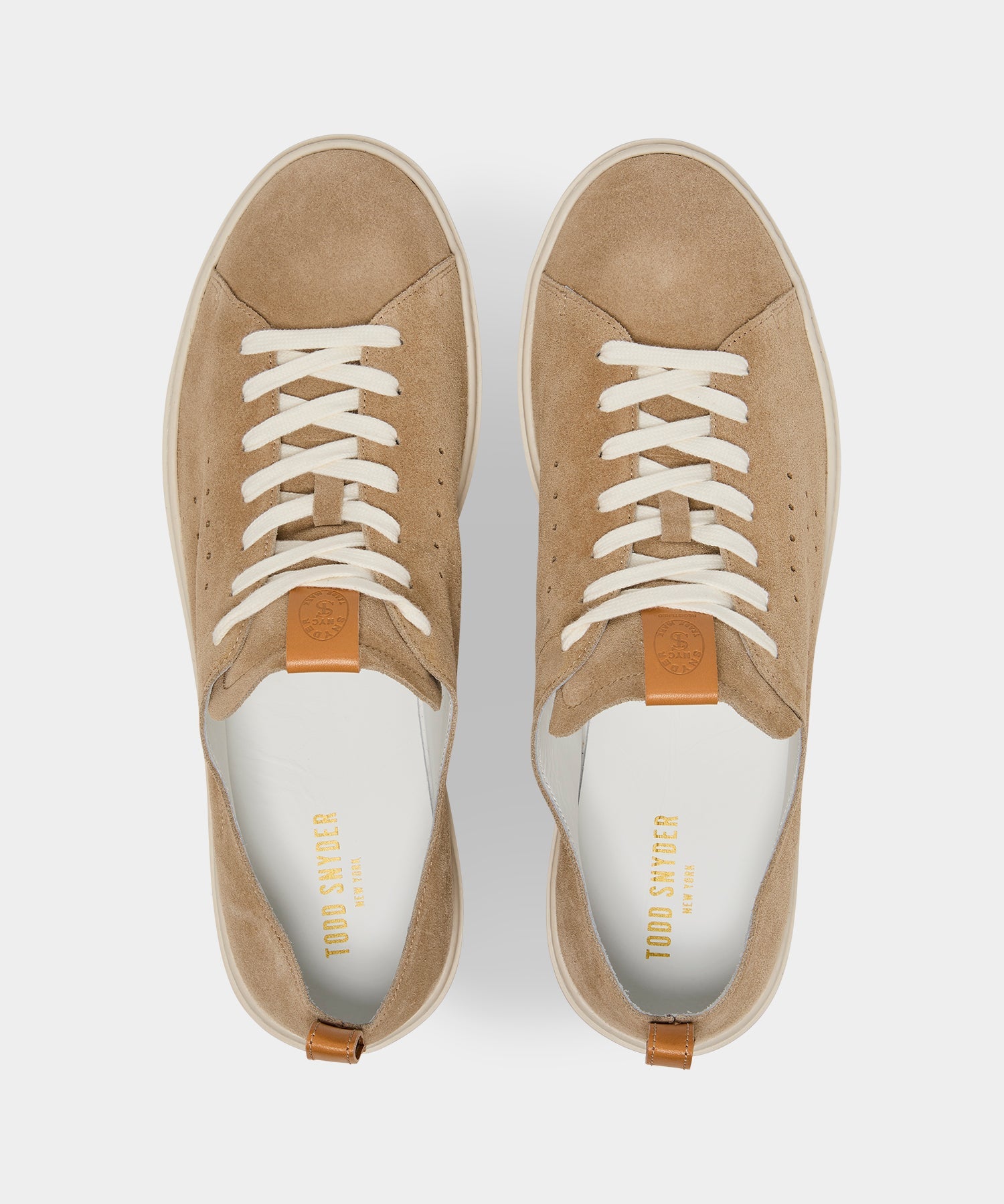 Todd Snyder Porto Suede Court Sneaker in Sand Sand