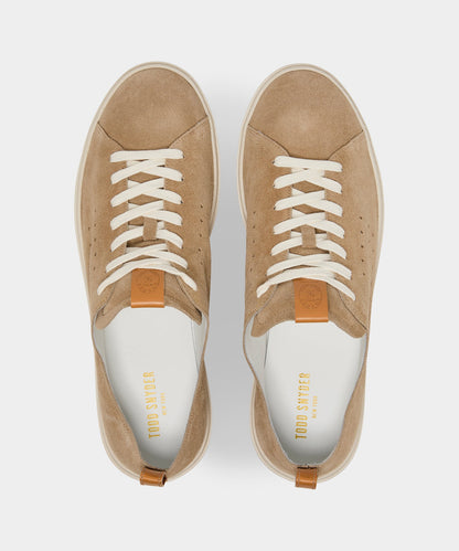 Todd Snyder Porto Suede Court Sneaker in Sand Sand