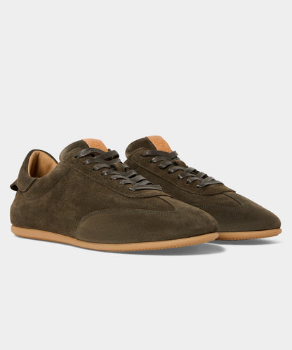 Todd Snyder Porto Suede Sneaker in Mossy Brown Mossy Brown