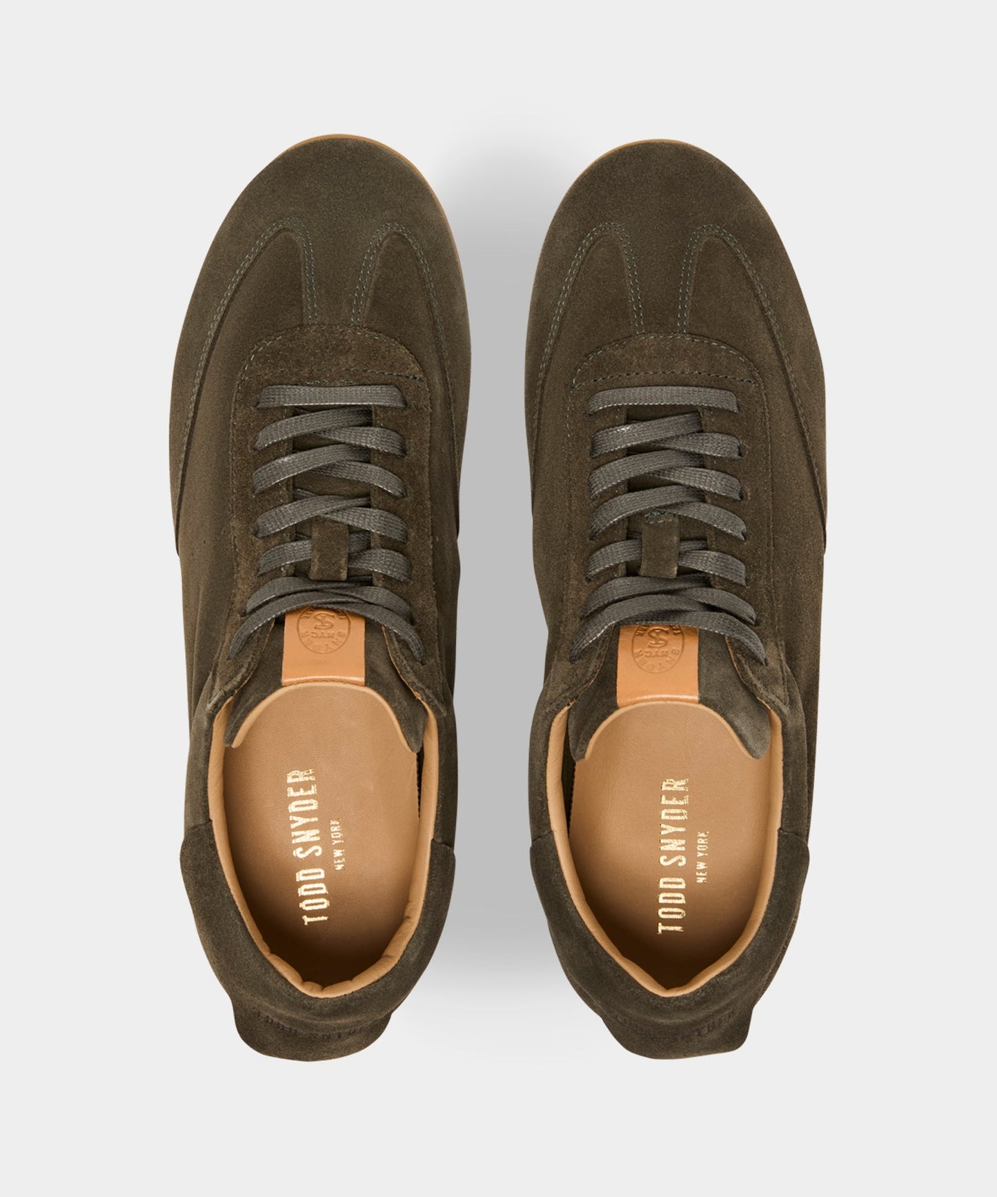 Todd Snyder Porto Suede Sneaker in Mossy Brown Mossy Brown