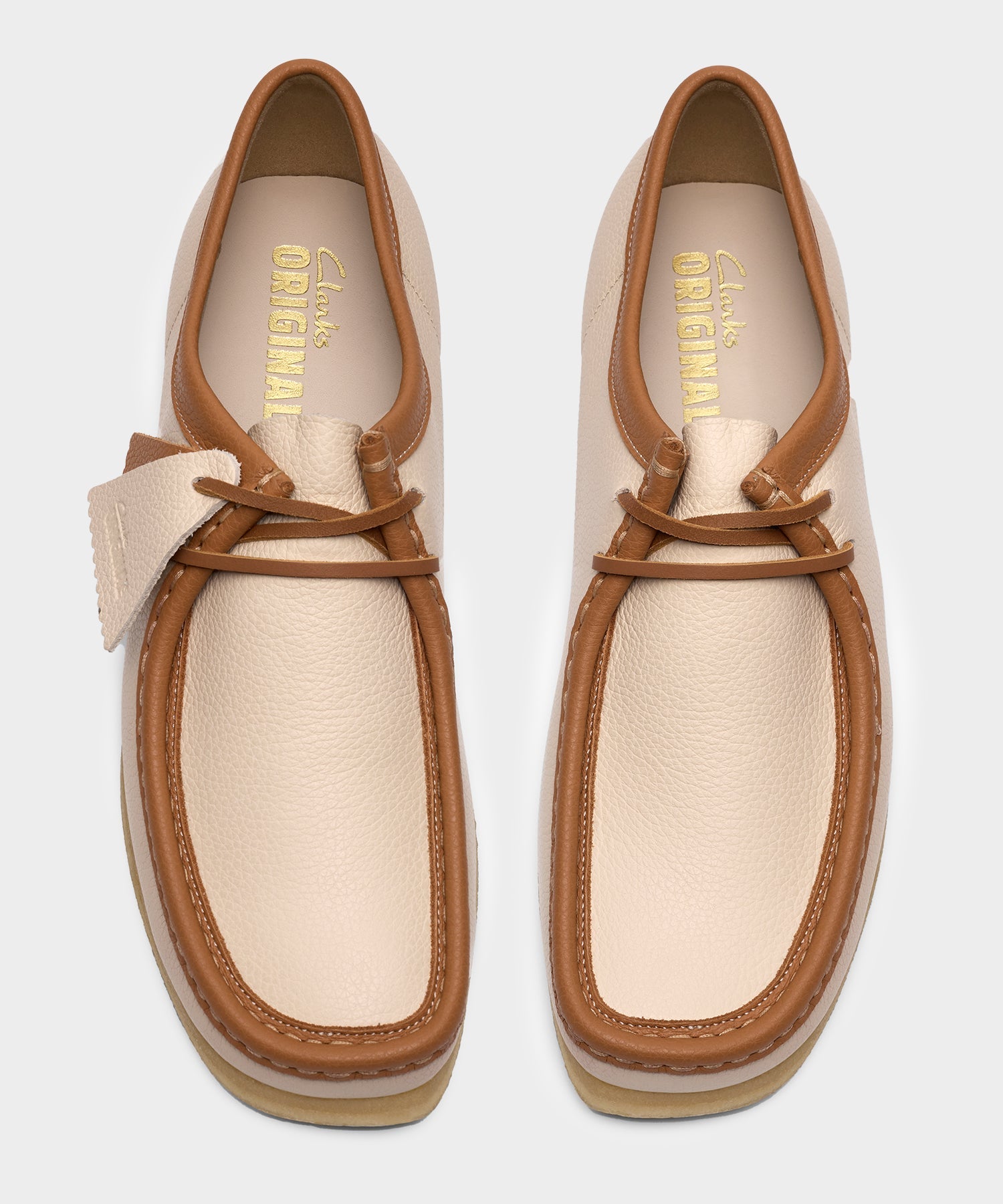 Todd Snyder Leather Wallabee in Cream Cream