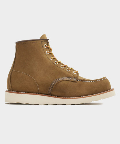 Todd Snyder Red Wing 6-in Classic Suede Moc Boot in Olive Mojave Olive
