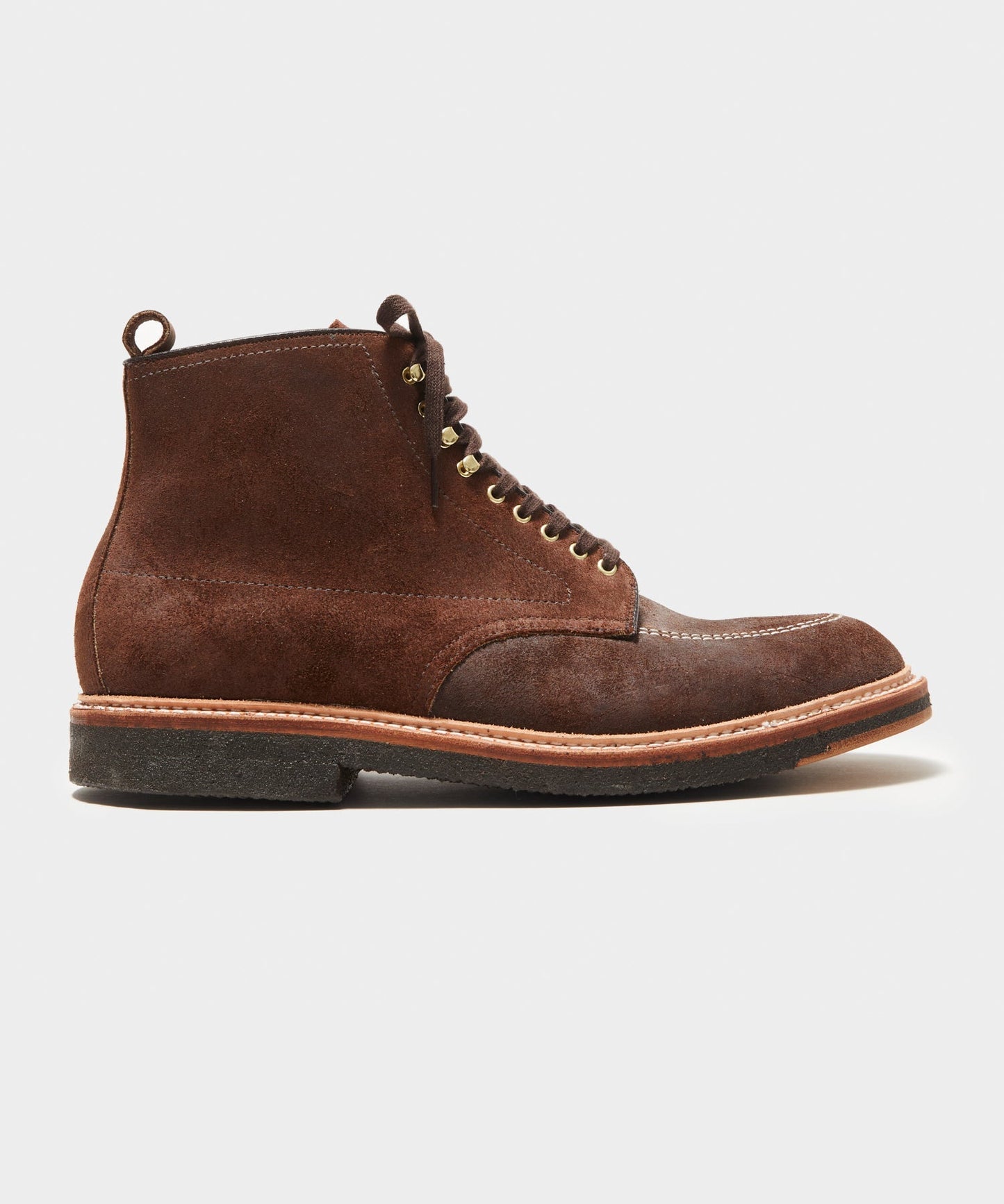 Todd Snyder Todd Snyder x Alden Indy Reverse Chamois Leather Boot in Tobacco Tobacco