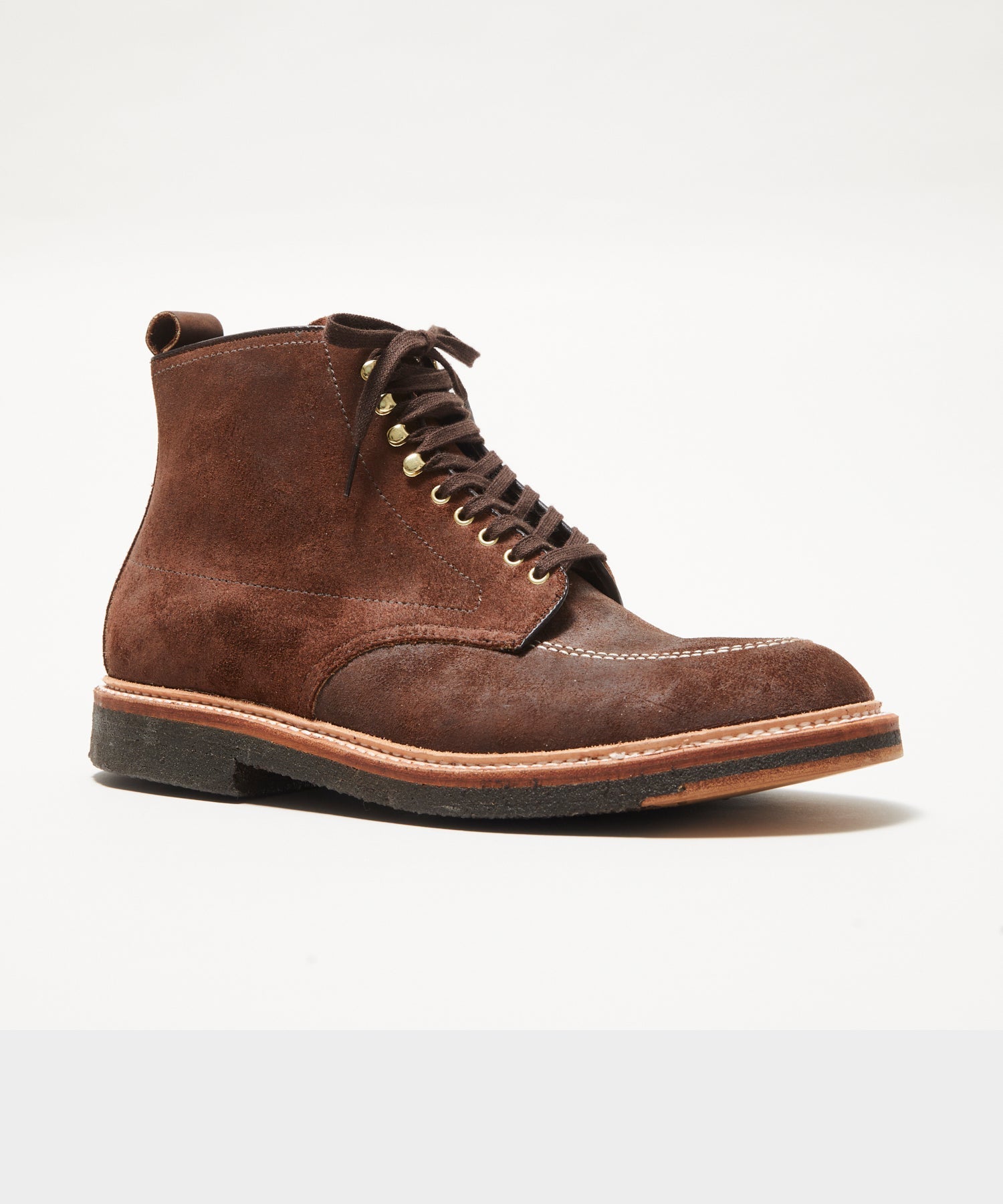 Todd Snyder Todd Snyder x Alden Indy Reverse Chamois Leather Boot in Tobacco Tobacco