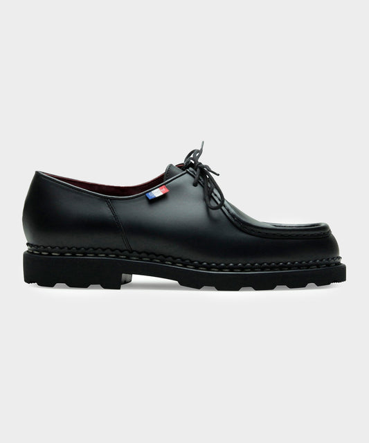 Todd Snyder Paraboot Michael Derby Shoe in Lisse Noir BLACK