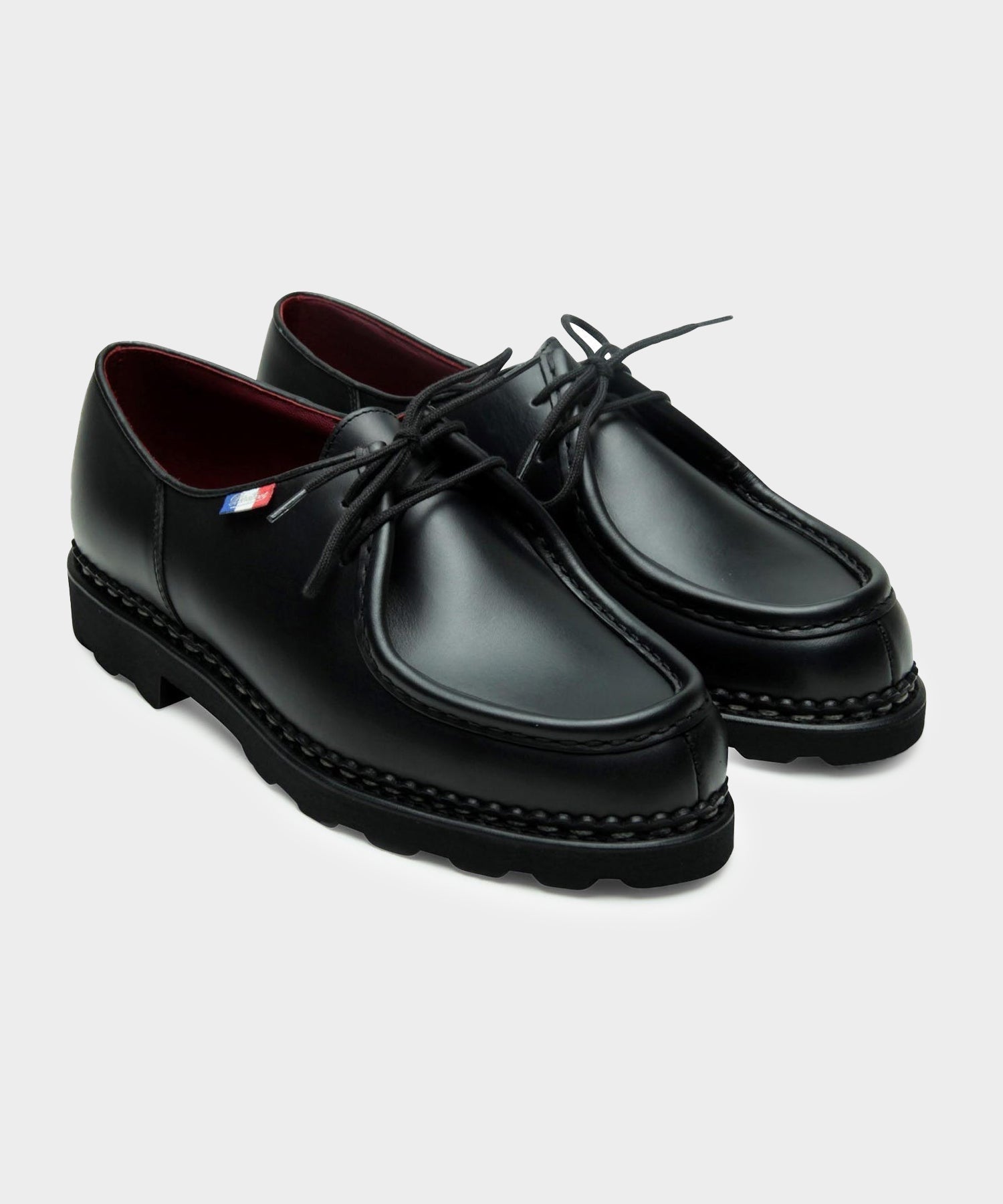 Todd Snyder Paraboot Michael Derby Shoe in Lisse Noir BLACK
