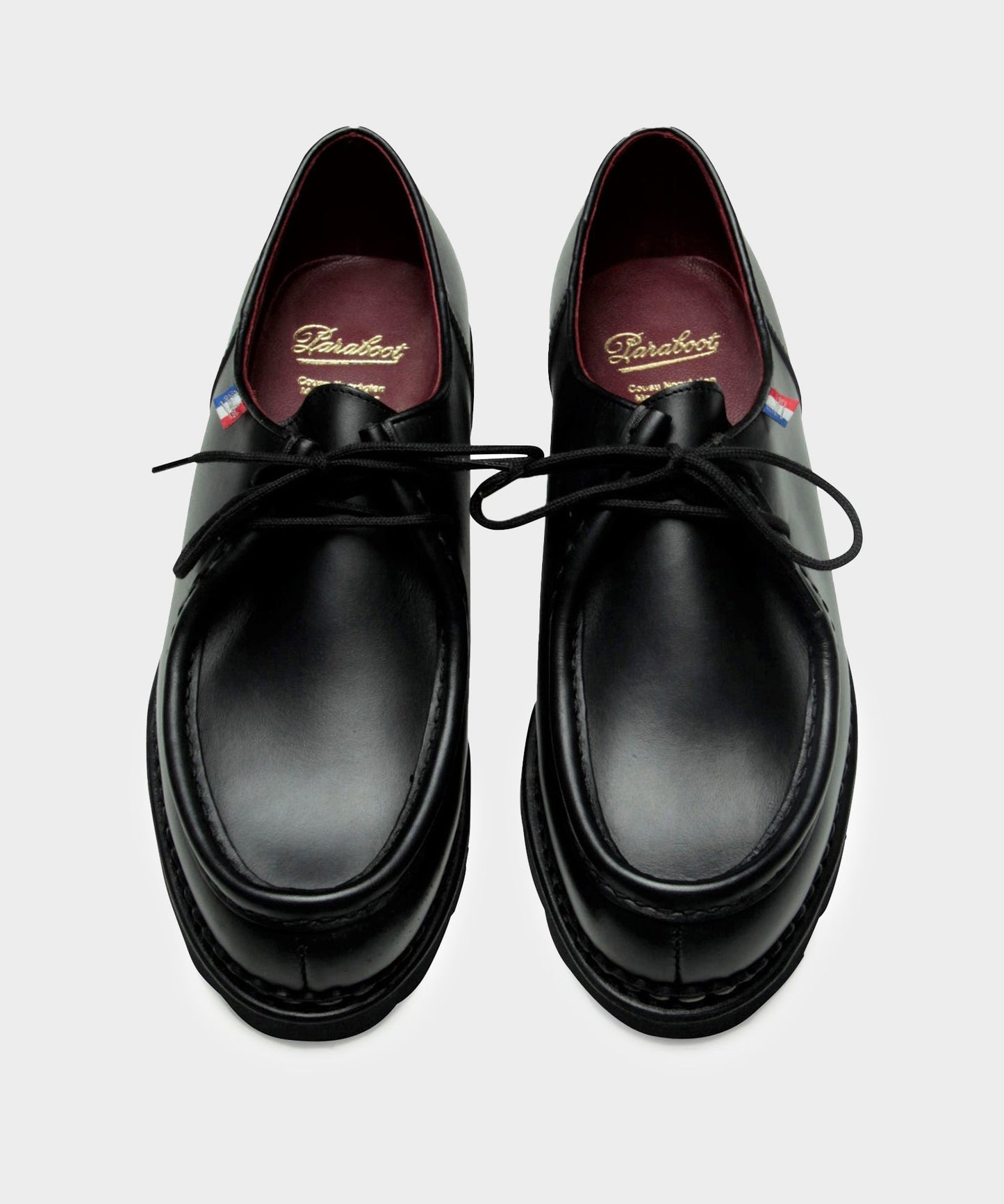 Todd Snyder Paraboot Michael Derby Shoe in Lisse Noir BLACK