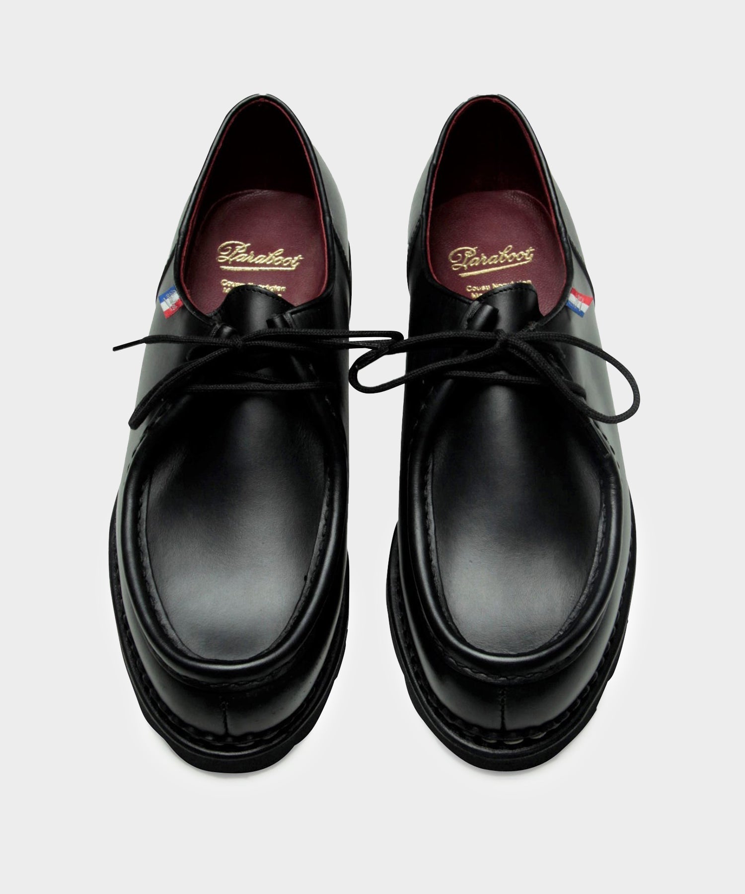 Todd Snyder Paraboot Michael Derby Shoe in Lisse Noir BLACK