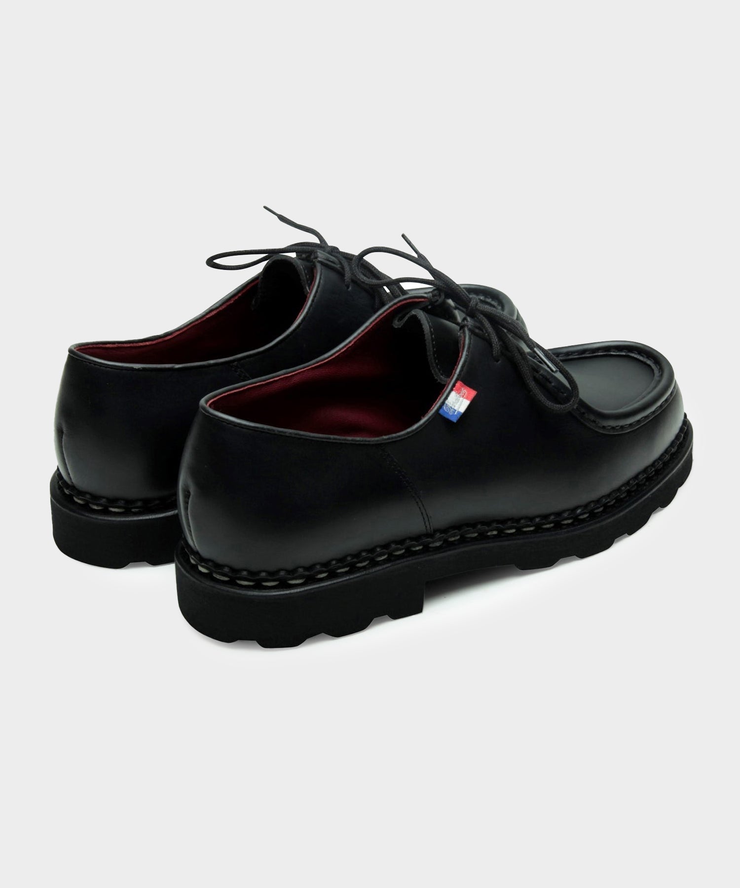 Todd Snyder Paraboot Michael Derby Shoe in Lisse Noir BLACK