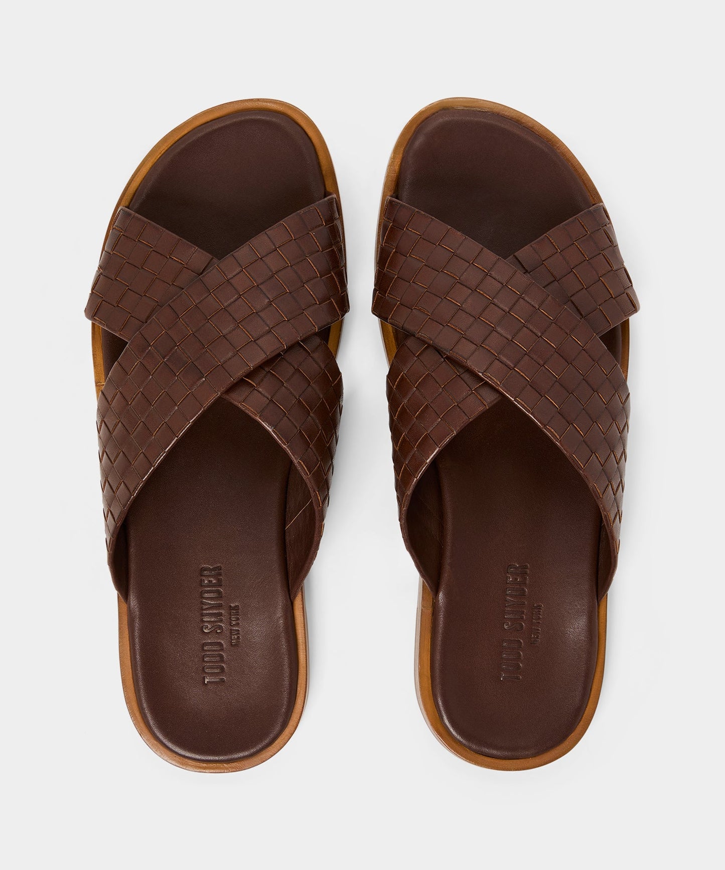 Todd Snyder Porto Woven Leather Sandal in Brown Brown