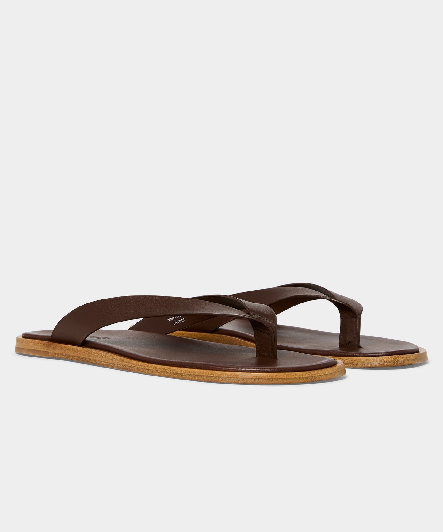 Todd Snyder Porto Leather Thong Sandal in Brown Brown