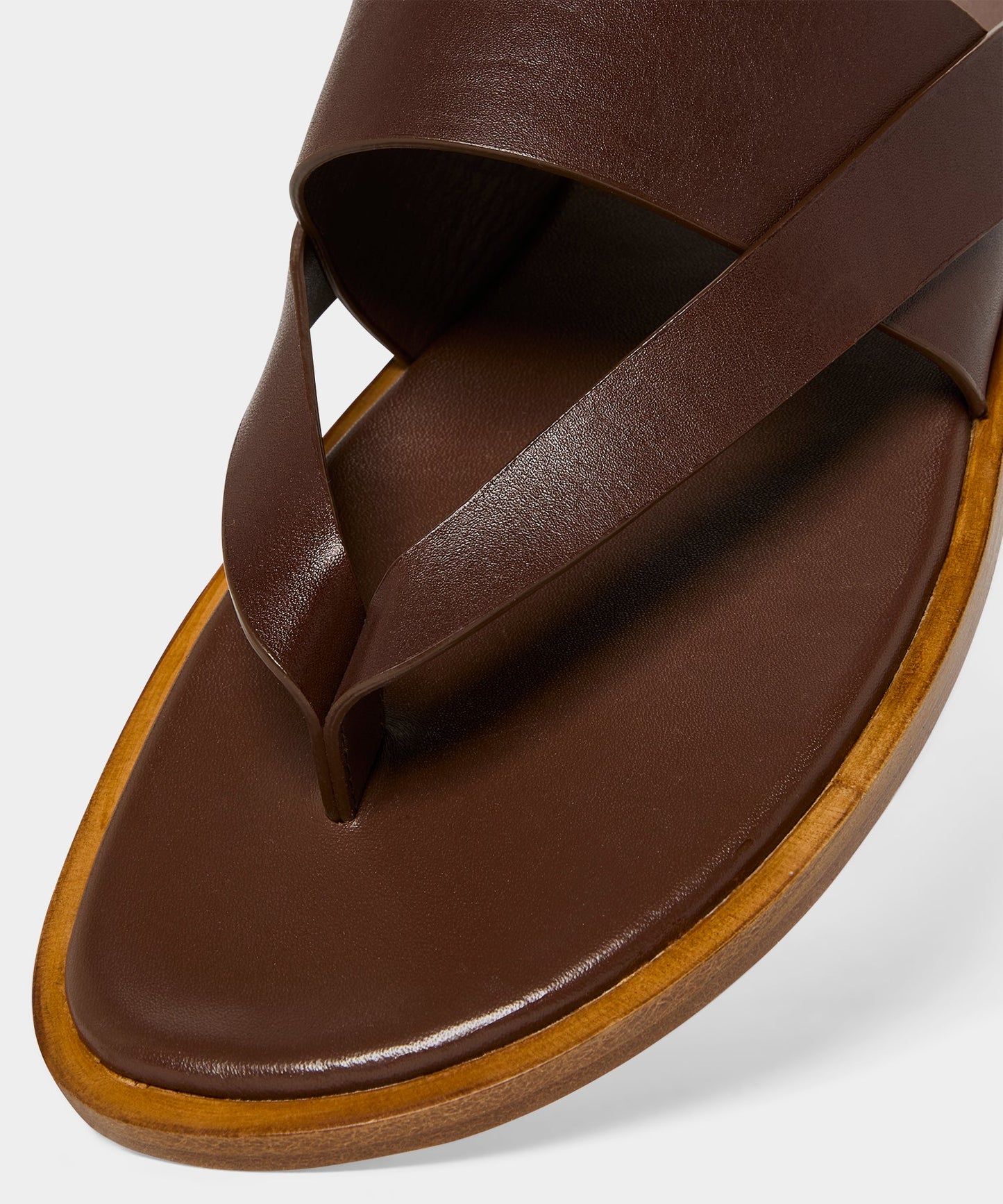 Todd Snyder Porto Leather Crossover Sandal in Brown Brown