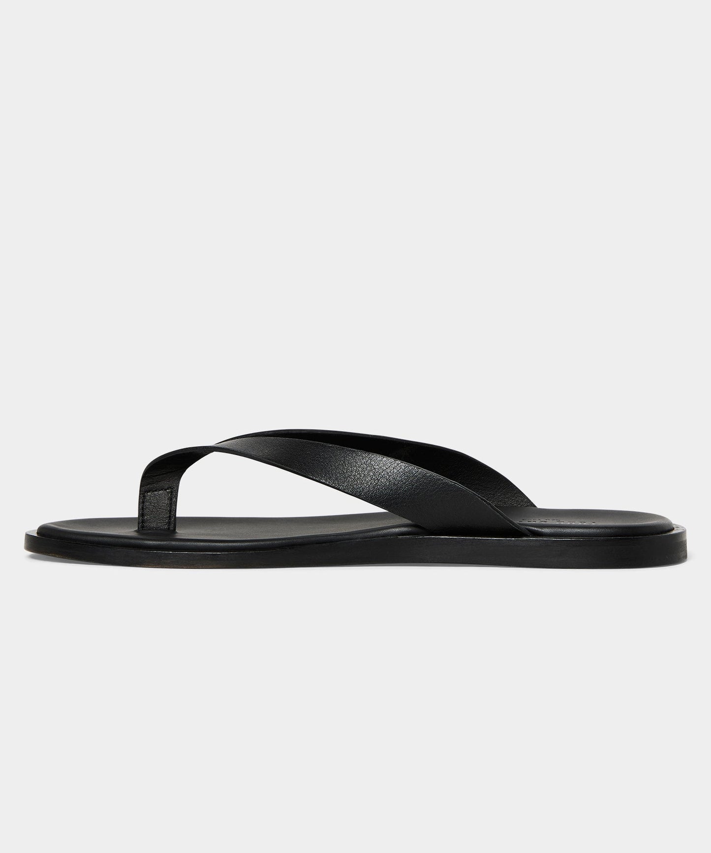 Todd Snyder Porto Leather Thong Sandal in Black Black