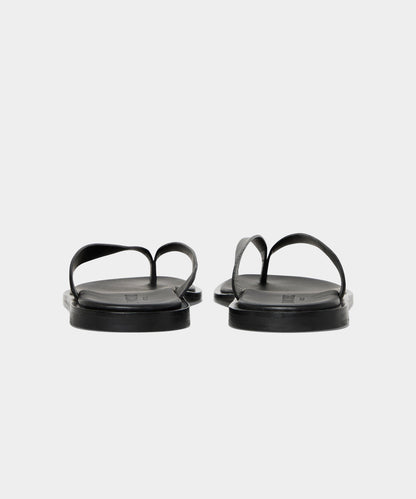 Todd Snyder Porto Leather Thong Sandal in Black Black