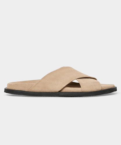 Todd Snyder Nomad Suede Crossover Sandal Sand
