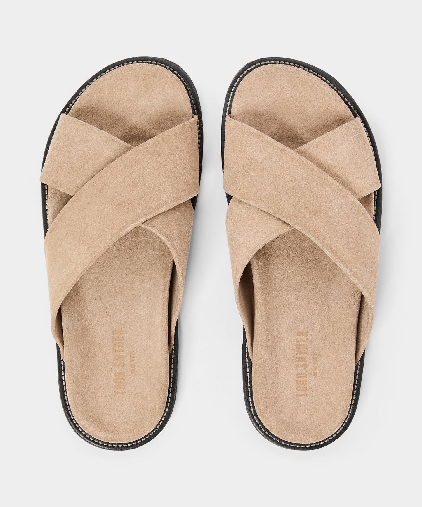 Todd Snyder Nomad Suede Crossover Sandal Sand