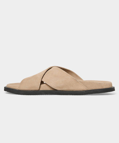 Todd Snyder Nomad Suede Crossover Sandal Sand