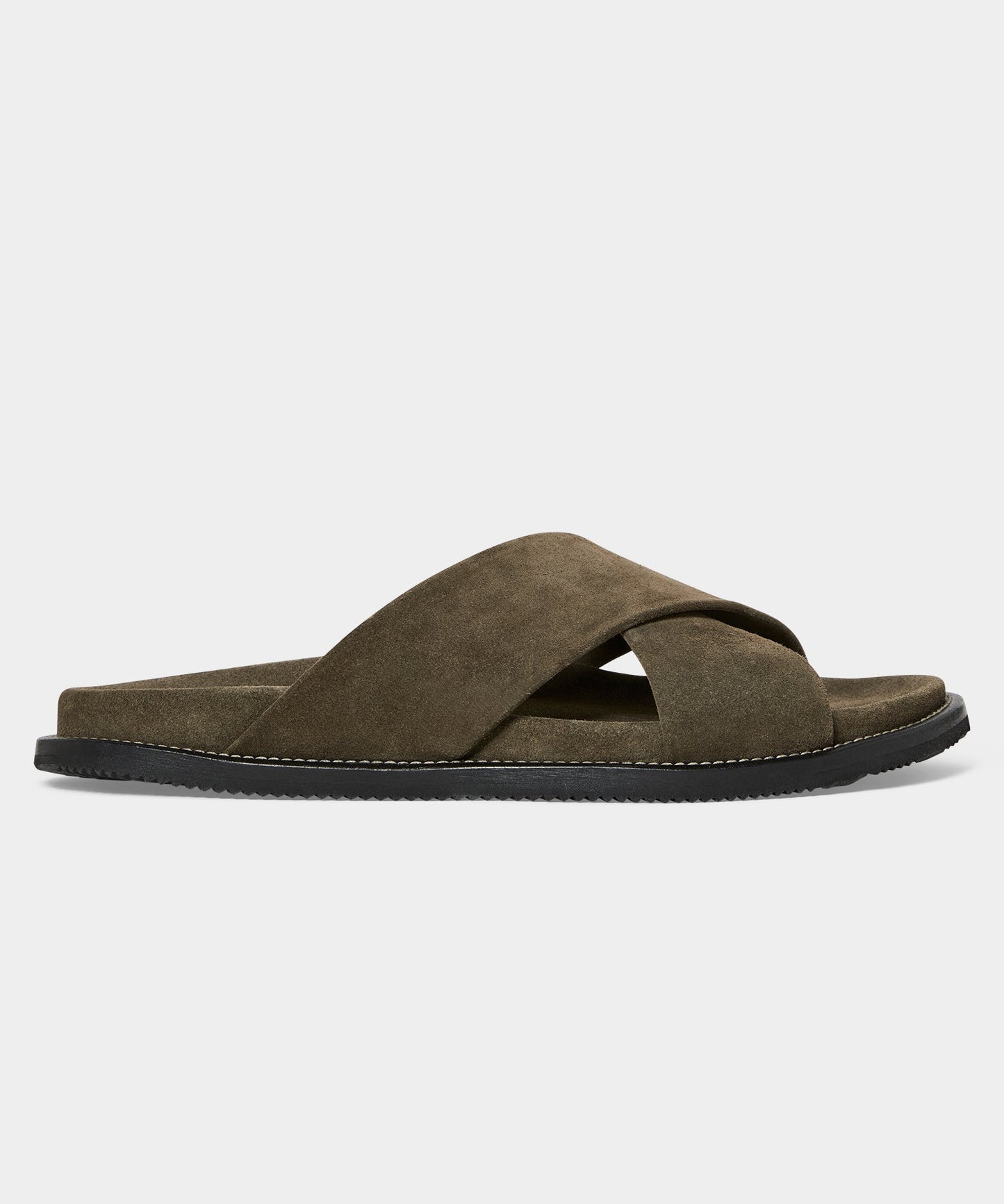 Todd Snyder Nomad Suede Crossover Sandal Olive