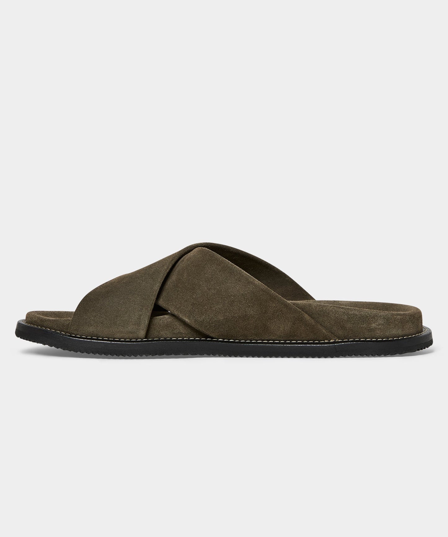 Todd Snyder Nomad Suede Crossover Sandal Olive