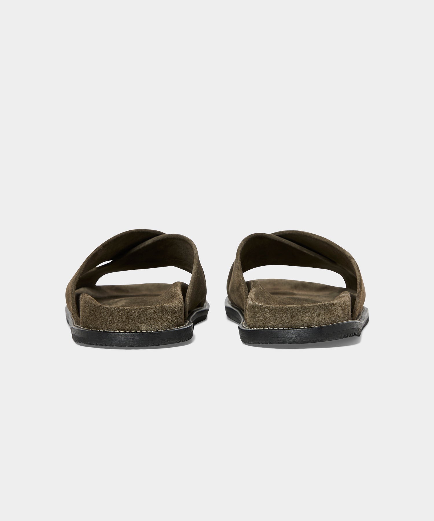 Todd Snyder Nomad Suede Crossover Sandal Olive