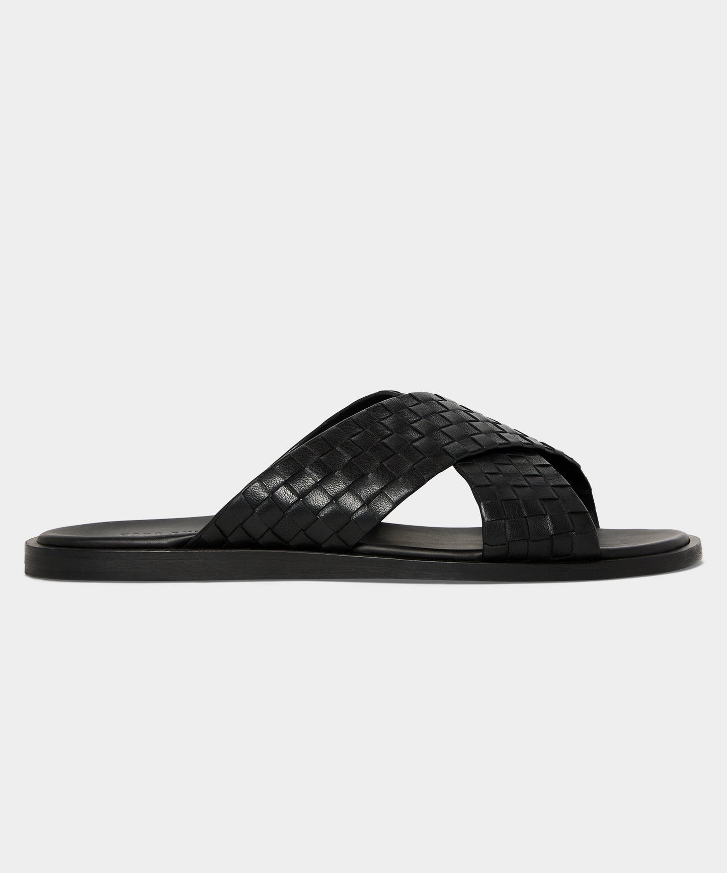 Todd Snyder Porto Woven Leather Sandal in Black Black