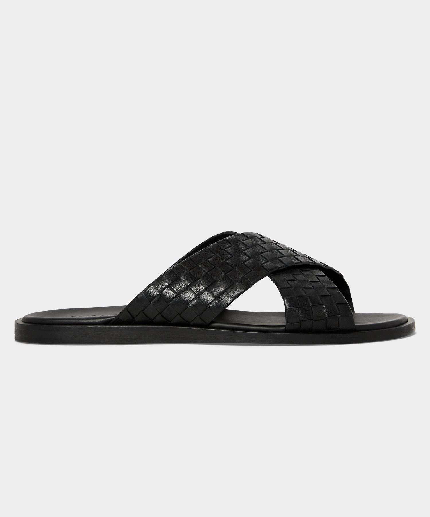 Todd Snyder Porto Woven Leather Sandal in Black Black