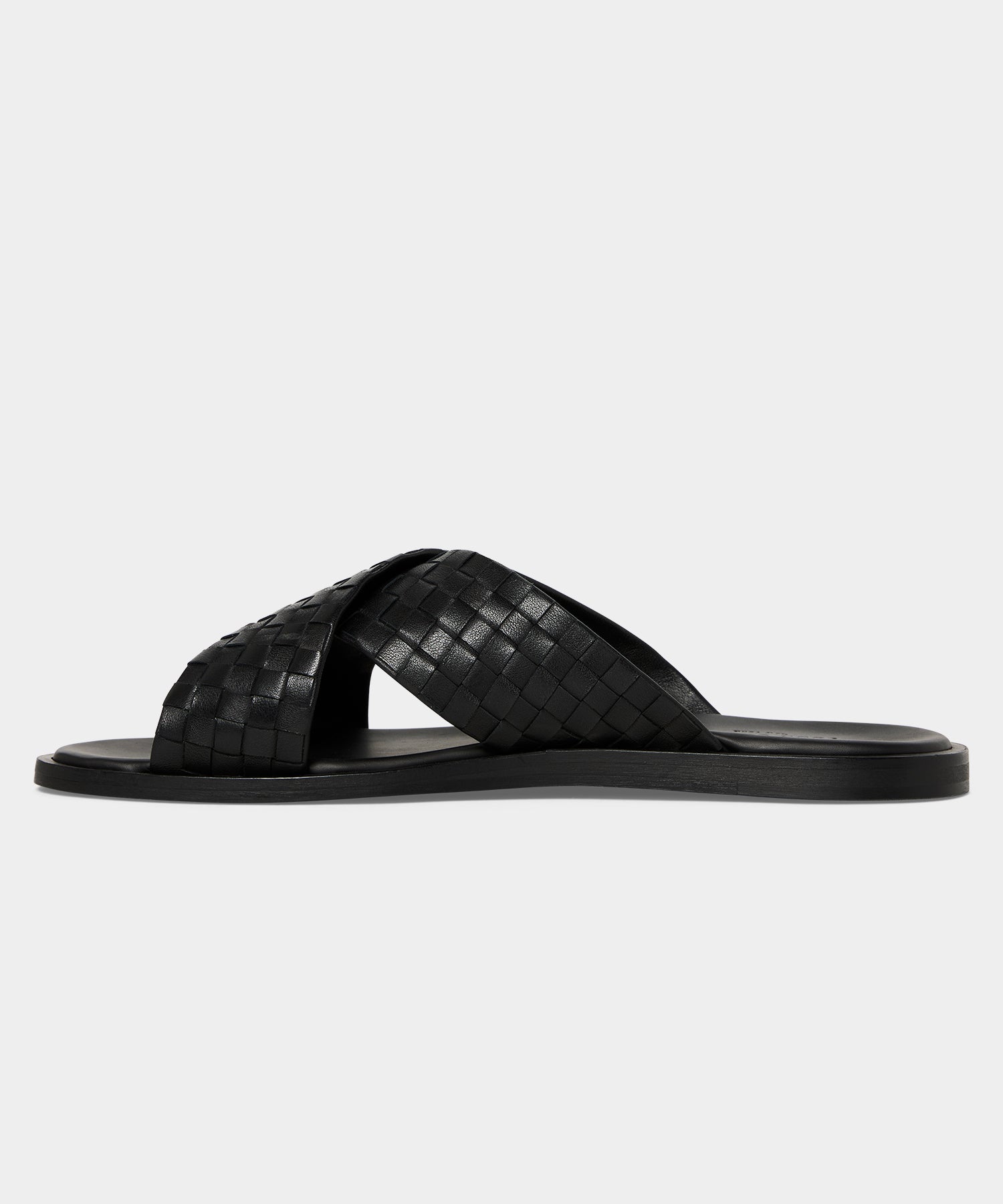 Todd Snyder Porto Woven Leather Sandal in Black Black