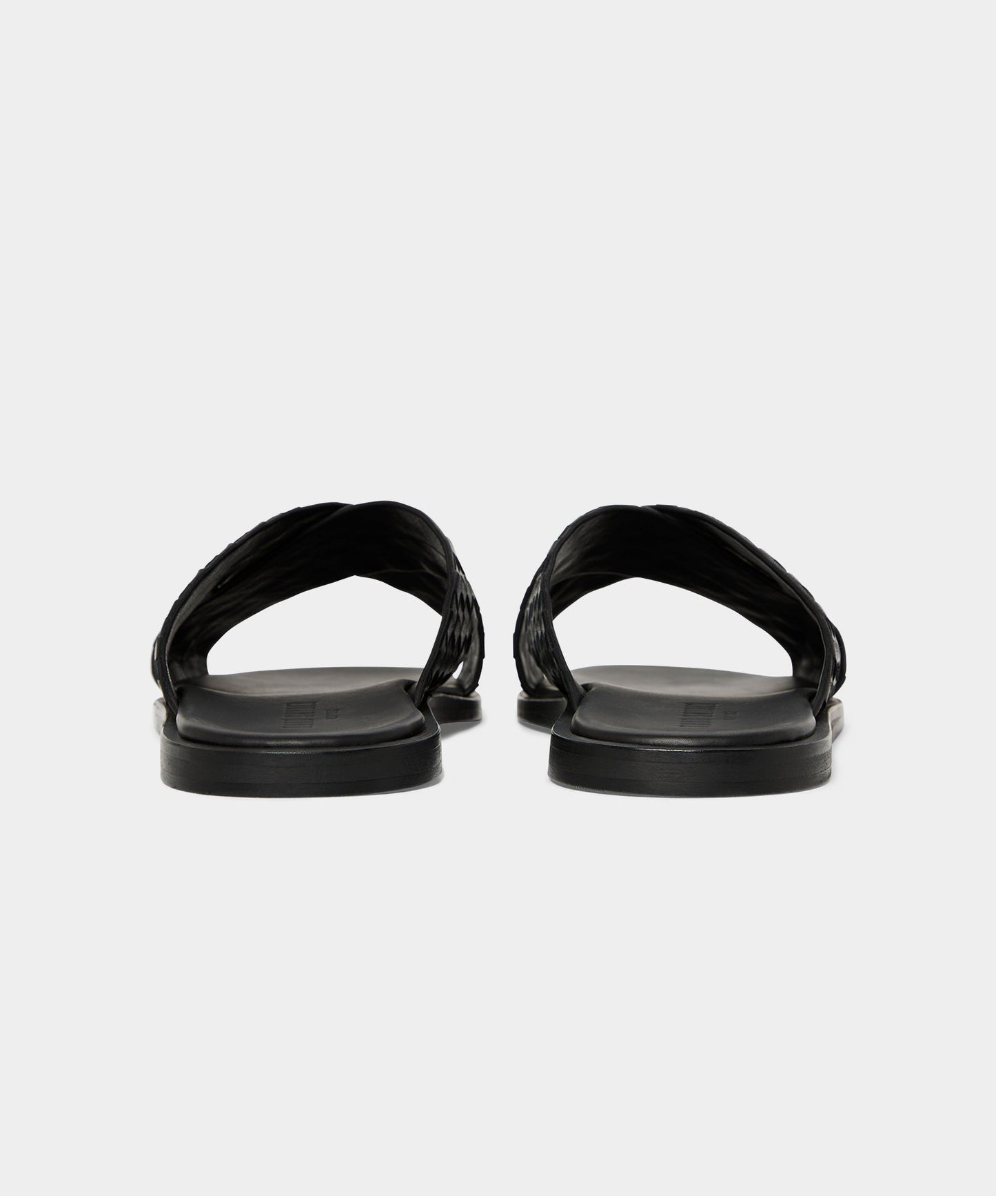 Todd Snyder Porto Woven Leather Sandal in Black Black