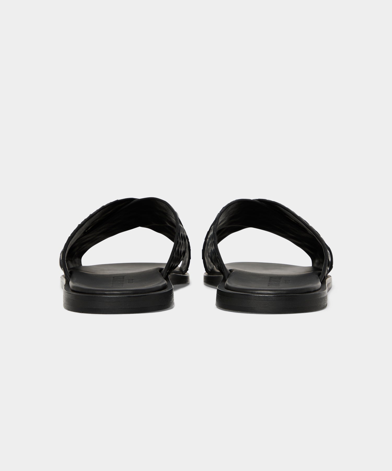Todd Snyder Porto Woven Leather Sandal in Black Black
