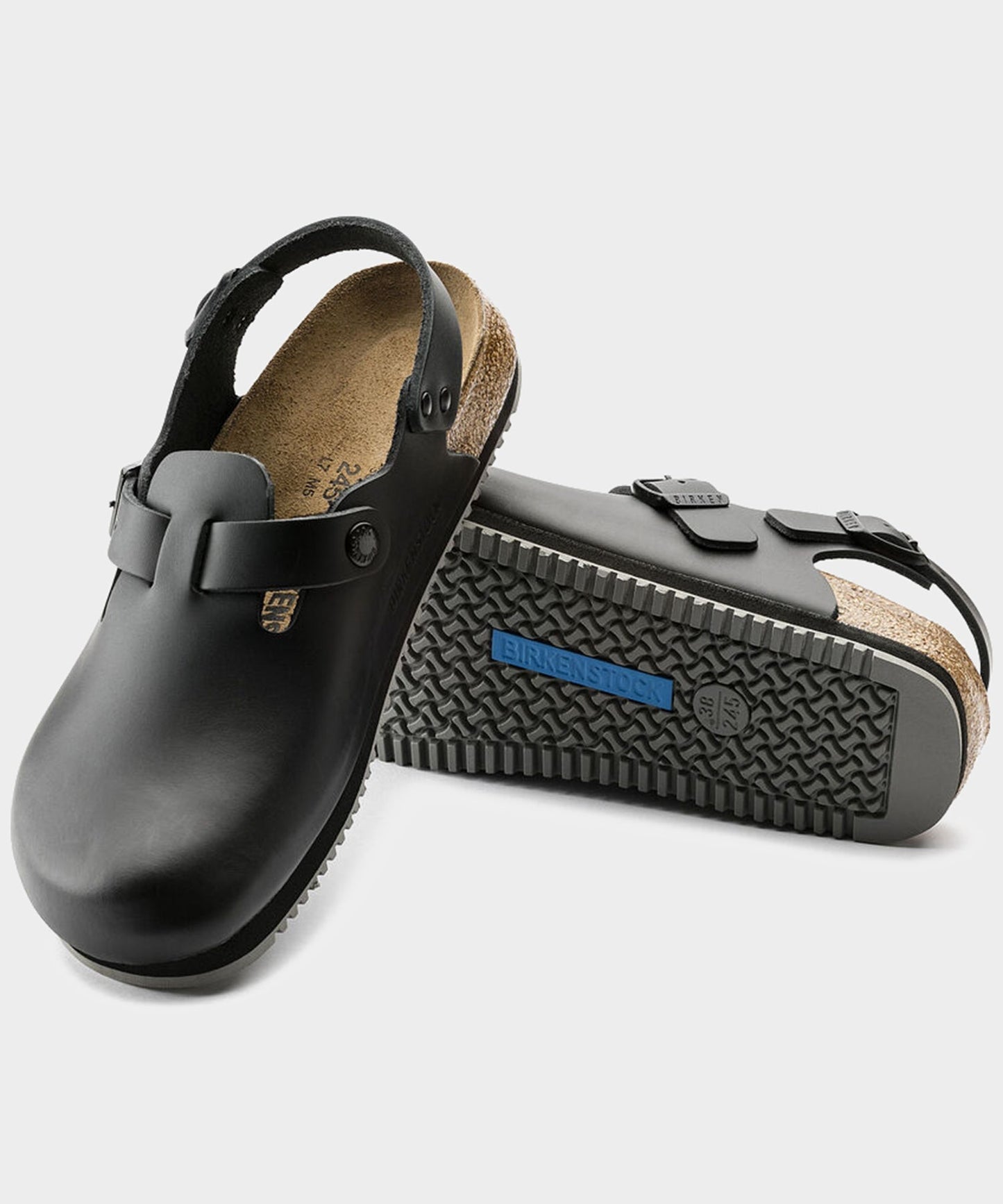 Todd Snyder Birkenstock Tokio Super Grip Clog in Black Leather Black
