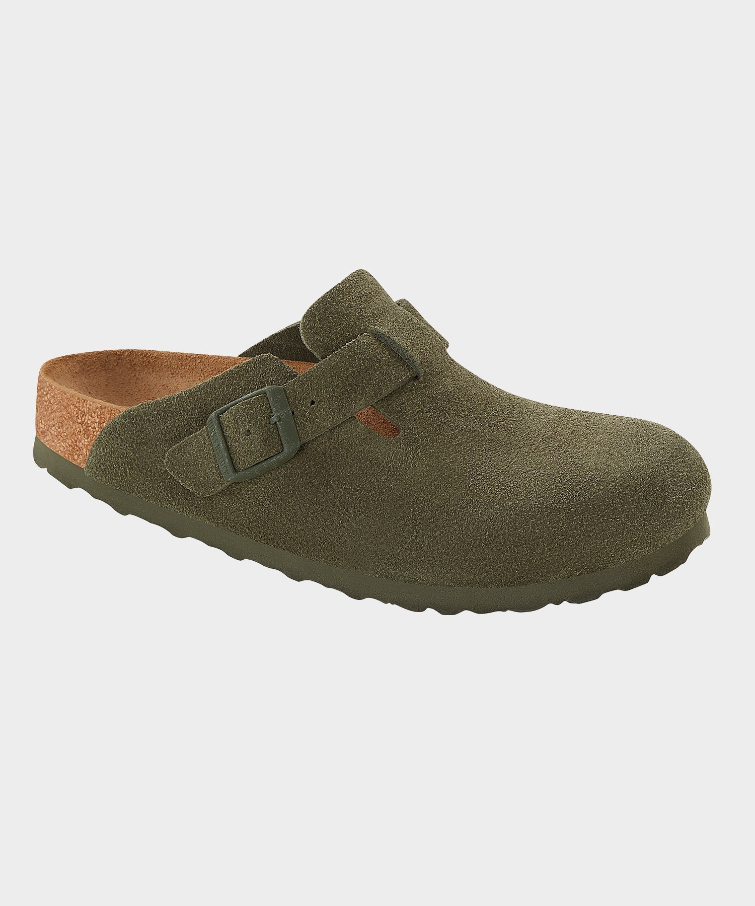 Todd Snyder Birkenstock Boston in Thyme Olive Suede Olive