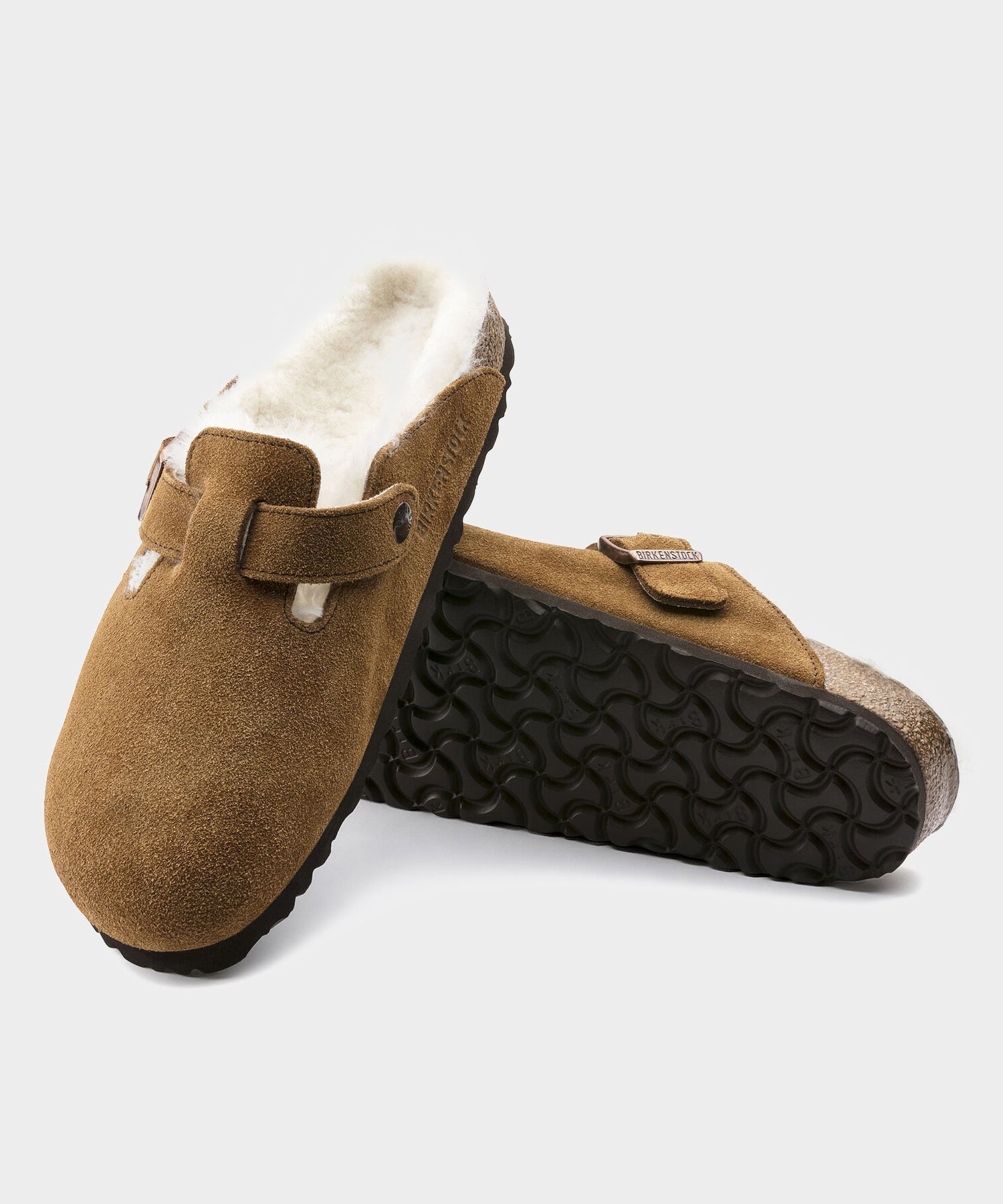 Todd Snyder Birkenstock Boston Shearling Mule in Mink Mink