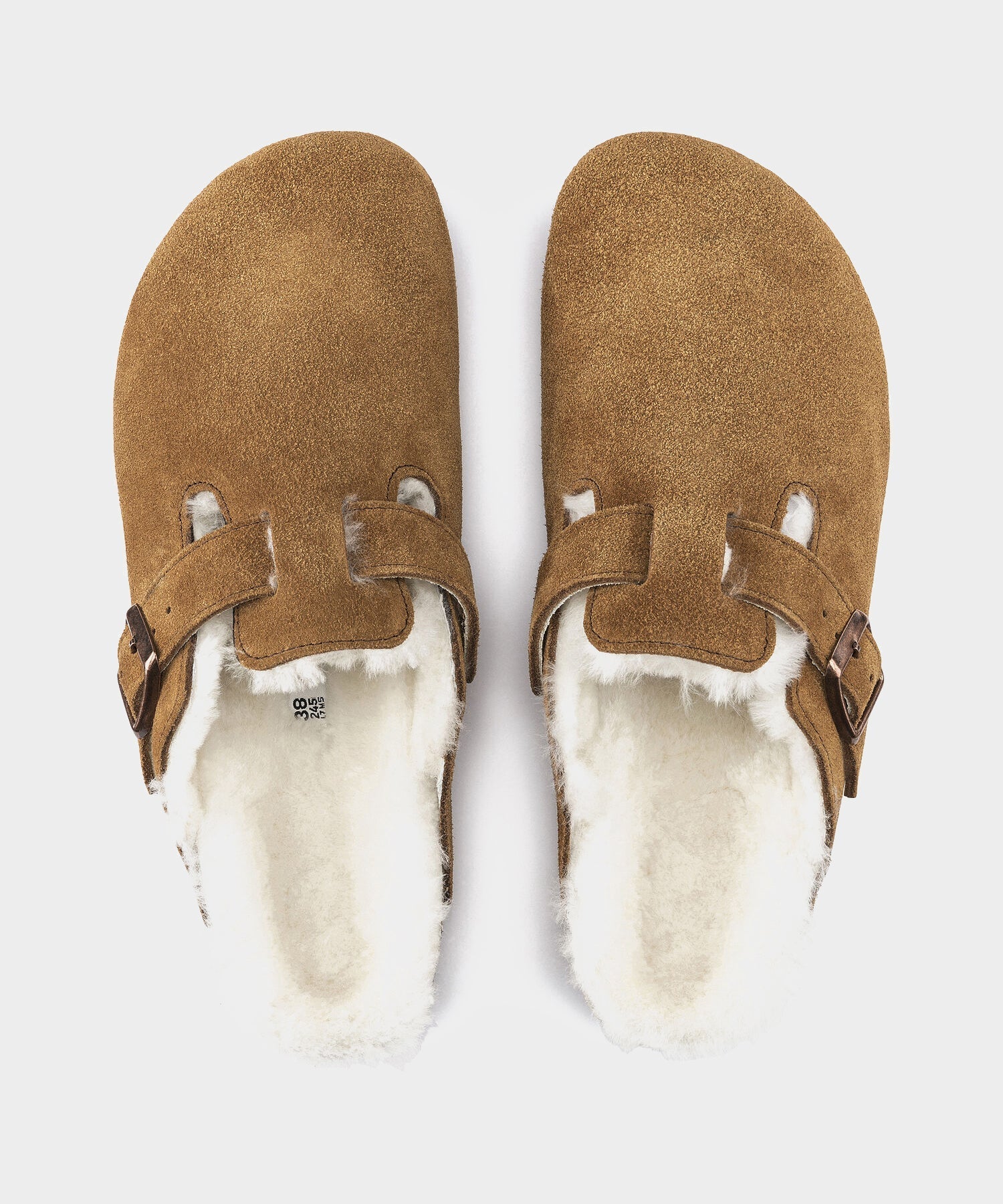 Todd Snyder Birkenstock Boston Shearling Mule in Mink Mink