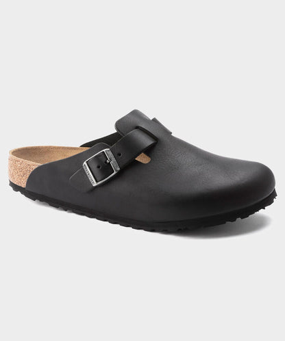 Todd Snyder Birkenstock Boston Grip Clog in Vintage Black Leather Black