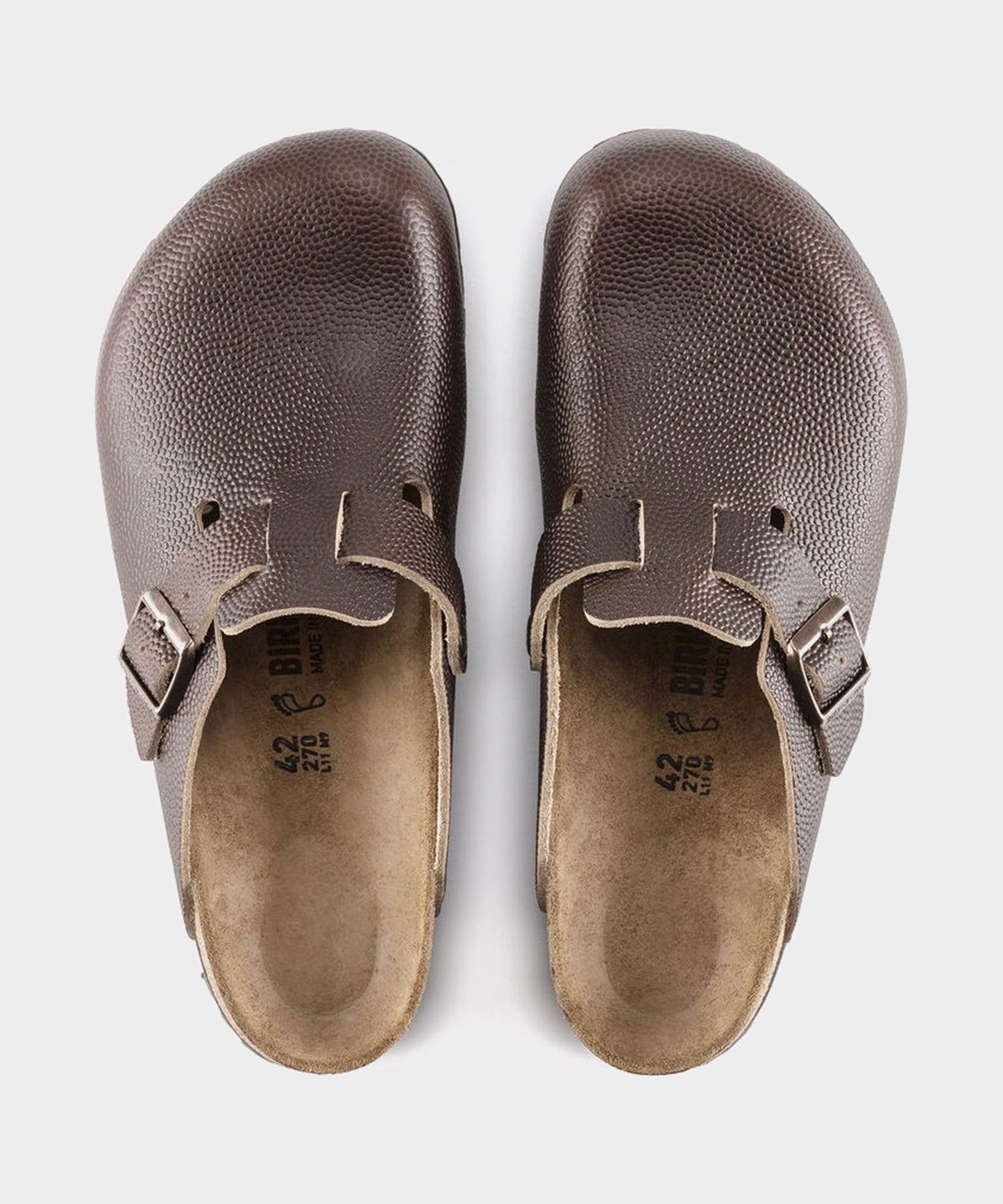 Todd Snyder Birkenstock Boston Grip in Roast Horween Leather Dark Brown