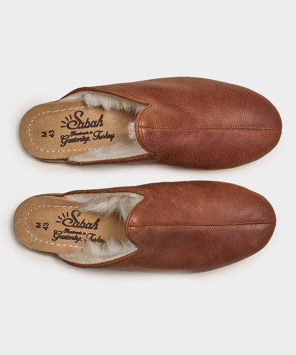 Todd Snyder Sabah Baba Shearling Slide in Fort Worth Brown Brown