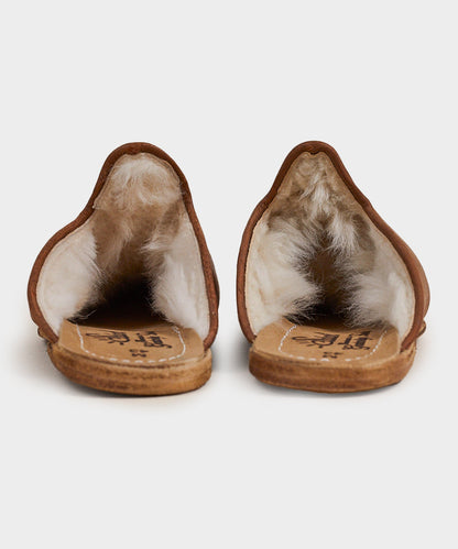 Todd Snyder Sabah Baba Shearling Slide in Fort Worth Brown Brown