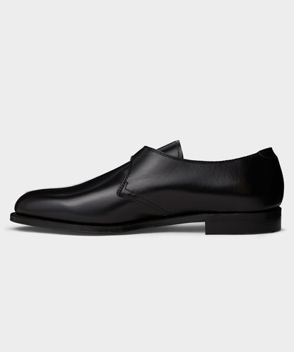 Todd Snyder Alden Plain Toe Monk Strap Shoe Black