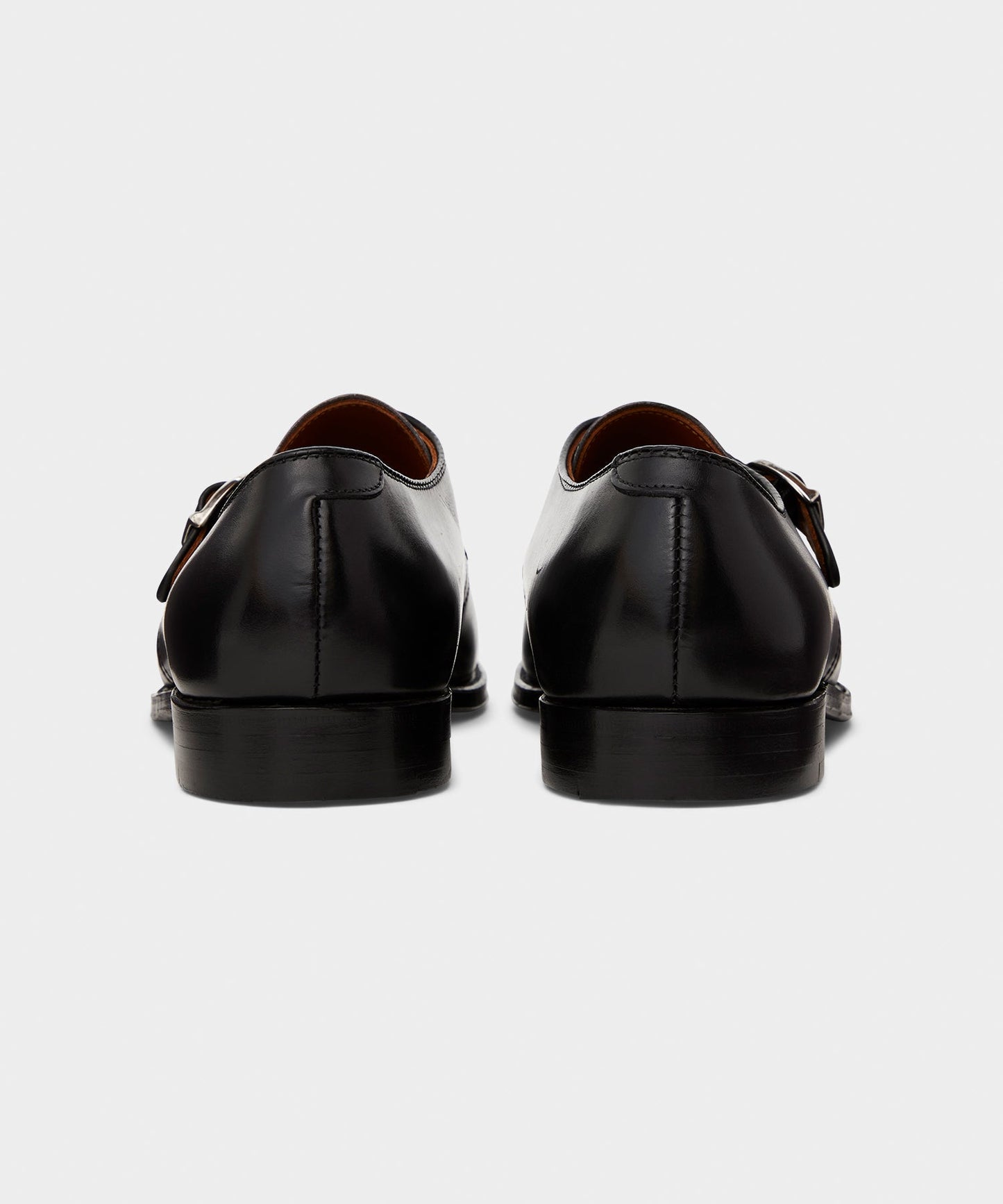 Todd Snyder Alden Plain Toe Monk Strap Shoe Black