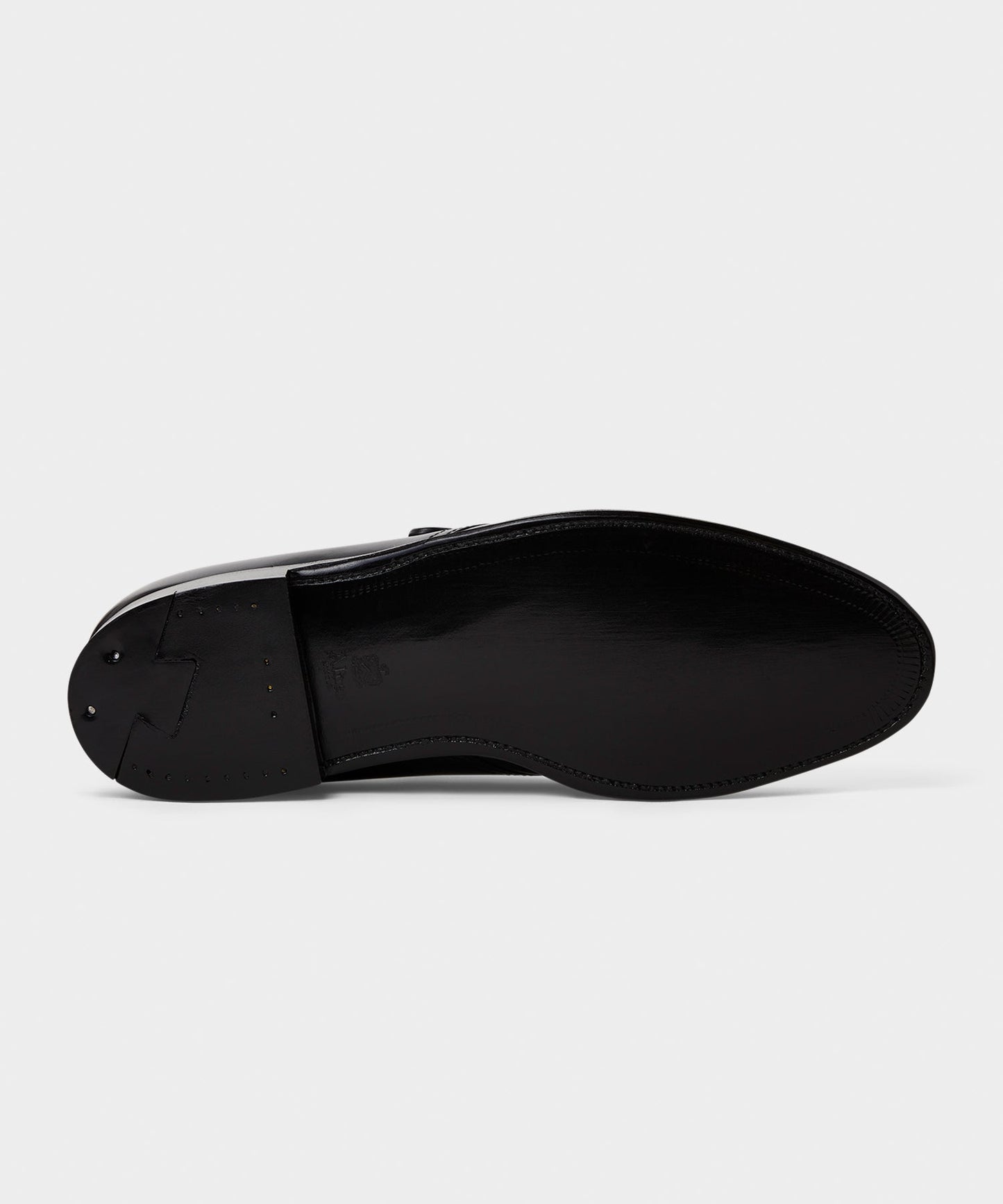 Todd Snyder Alden Plain Toe Monk Strap Shoe Black