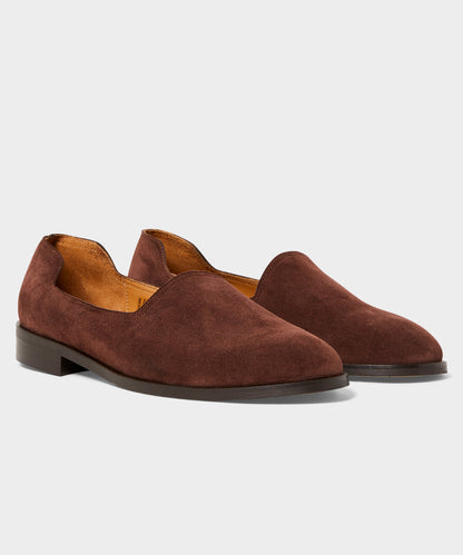 Todd Snyder Todd Snyder x Jacques Solovière Suede Slippers in Oxblood Oxblood Red