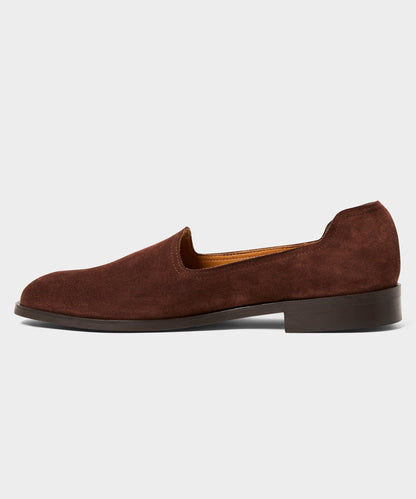 Todd Snyder Todd Snyder x Jacques Solovière Suede Slippers in Oxblood Oxblood Red
