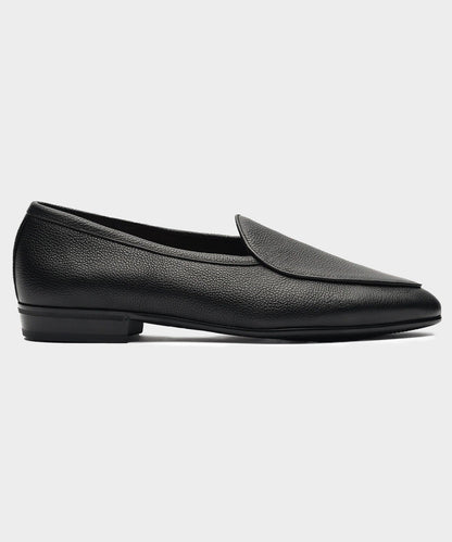 Todd Snyder Baudoin & Lange Leather Sagan Loafer in Black Black