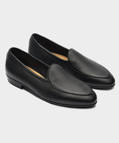 Todd Snyder Baudoin & Lange Leather Sagan Loafer in Black Black