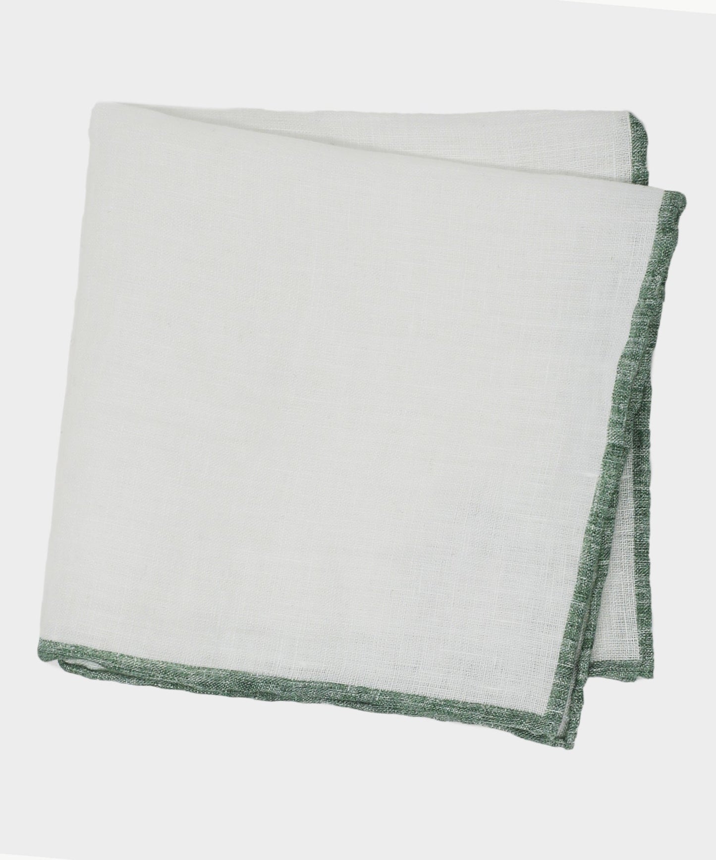 Todd Snyder Italian Tipped Linen Pocket Square in Green Green