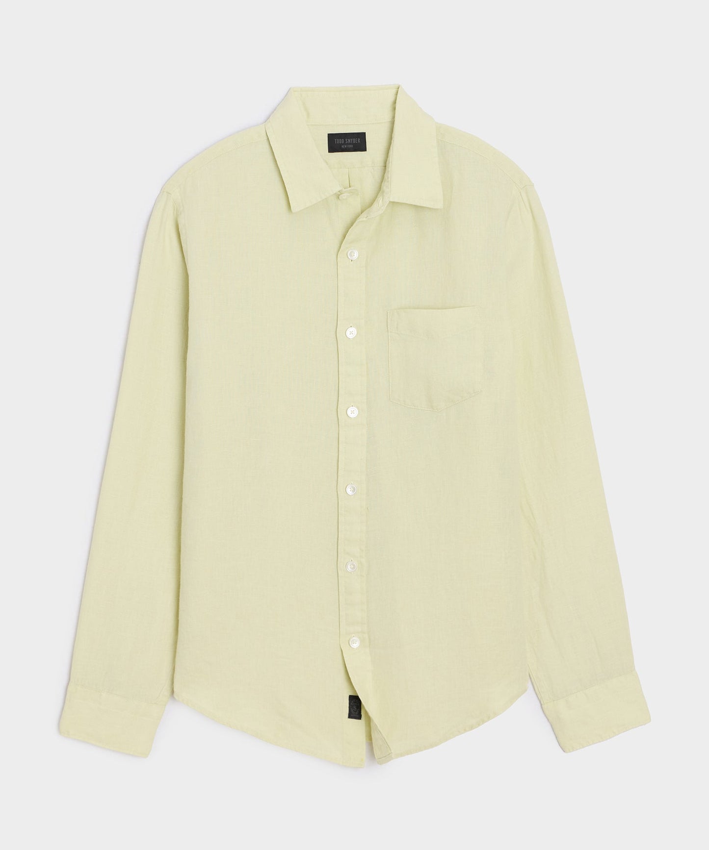 Todd Snyder Slim Sea Soft Irish Linen Point Collar Shirt in Mint Mint