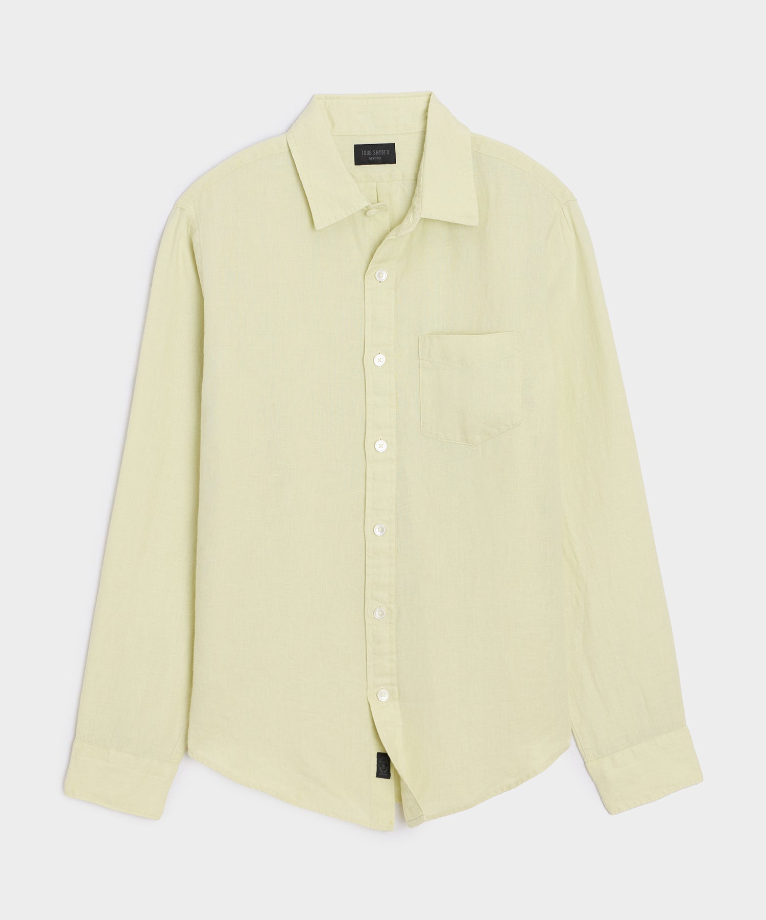 Todd Snyder Slim Sea Soft Irish Linen Point Collar Shirt in Mint Mint