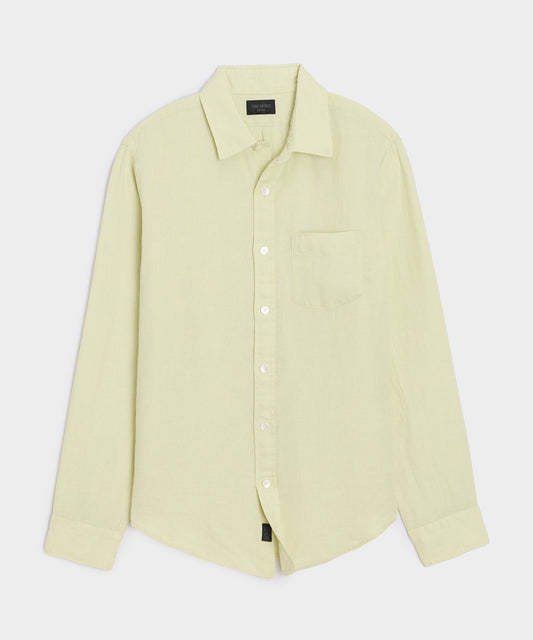 Todd Snyder Slim Sea Soft Irish Linen Point Collar Shirt in Mint Mint