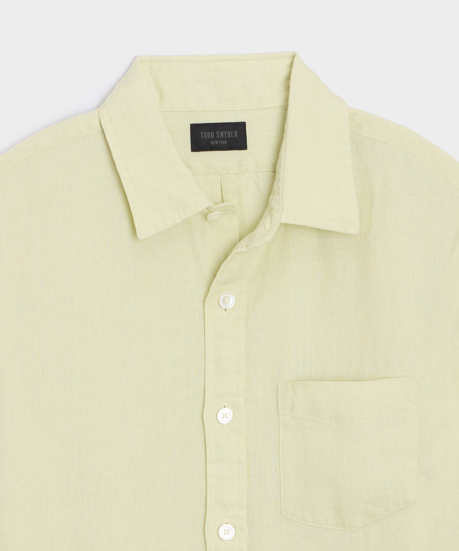 Todd Snyder Slim Sea Soft Irish Linen Point Collar Shirt in Mint Mint